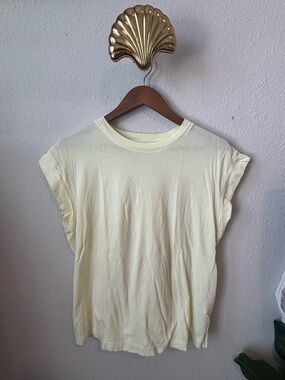 a new day Pale Yellow Crewneck Short Sleeve Tee